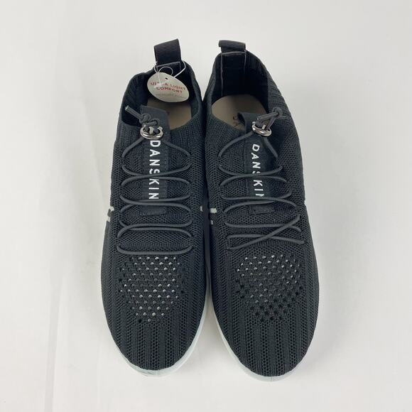 Danskin Womens Active Lace Knit Sneakers 8 Black Ultralight Comfort Running NWOB - Picture 6 of 11